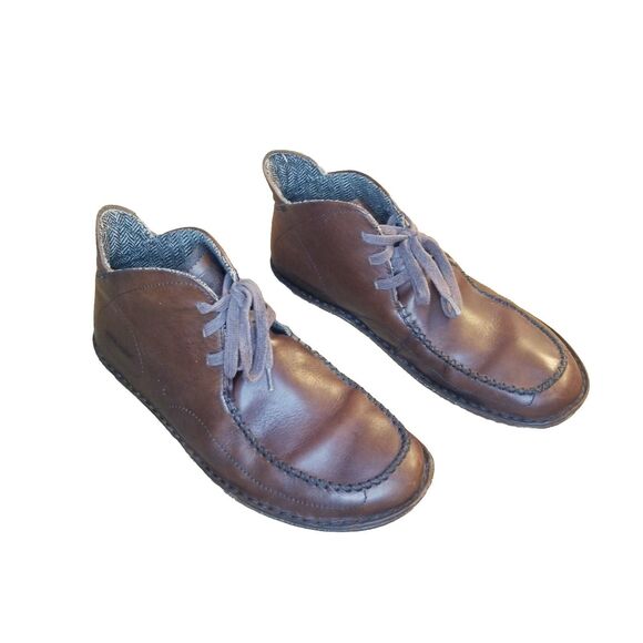 Patagonia Kuri Chukka Men\'s Size 11 Walnut Brown Leather Moccasins Minimalist